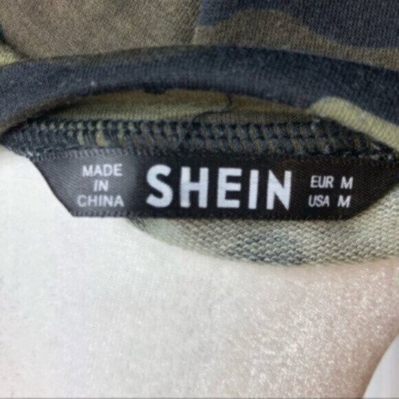 SHEIN Green Camo Long Sleeve Tee Shirt Medium - Picture 6 of 6